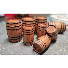 Деревянный набор для сборки модели бочки NIDALE, height 20mm 8 pcs