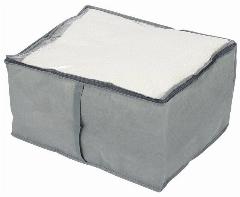 Чехол для хранения вещей с крышкой на молнии с окном 60*45*30см, цвет Серый