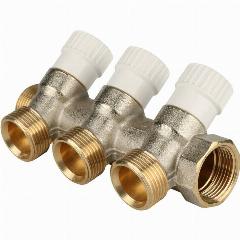 Коллектор распределительный 3/4"х3/4"ЕК, 3 отвода Stout (SMB 6851 343403)