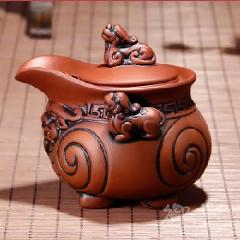 Ручной чайник из фиолетовой глины NLSLASI, коричневый