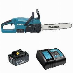 Пила цепная аккумуляторная LXT 18В - 35см, акк 3Ач и з/у, Makita DUC357SF, бирюзовый