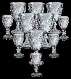 Подарочный набор бокалов и рюмок "Glass Ware" 12 шт хром