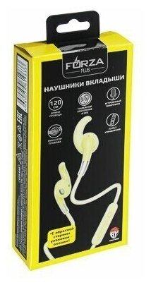 FORZA Наушники проводные вкладыши с гарнитурой, оплетка TPE, 120см, пластик, 3 цвета 410-040