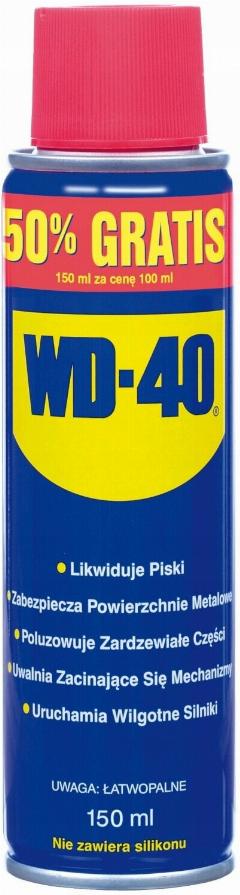 Смазка WD-40 150мл, минеральная, углеводородная, водоотталкивающая, антикоррозийная, бесцветный