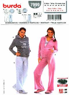 Выкройка Burda 7999 Спортивный костюм для беременных