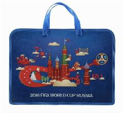Папка с ручками пластиковая А4. Чемпионат мира FIFA 2018, синий, 45*340*245