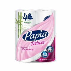 Полотенца бумажные Papia Deluxe 4-х сл 2шт, белый