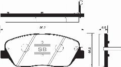 Колодки тормозные передние Sangsin SP1248