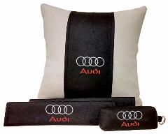 67601 Подарочный набор с логотипом AUDI, подушка в салон, накладки и ключница