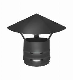 Зонт BLACK нержавеющая сталь (AISI 430/0,5мм) диаметр дымохода: 150 мм