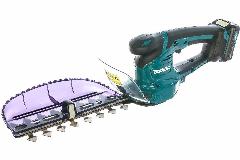 Кусторез аккумуляторный садовый ножницы Makita UH201DWA CXT 12В (1 АКБ 2.0А*ч, длина ножа 20см, диаметр реза 8мм), бирюзовый