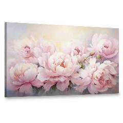 Алмазная живопись "Розовый пион", полная мозаика, 1 штука, Square 40x80cm, Розовый