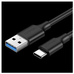 Кабель Ugreen US184 USB 3.0 USB-A - USB-C, 1 м, черный