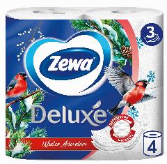Бумага туалетная Zewa Deluxe Белая, 3 слоя, 4 рулона