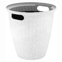Кашпо напольное InGreen Rattan, с внутренним горшком, 50 л, белоснежный жасмин