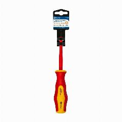 Отвертка диэлектрическая кобальт Ultra Grip FL/PZ-2 х 100 мм CR-V, двухкомпонентная рукоята, PZ2, желтый, красный