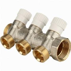 Коллектор распределительный 1"х3/4"ЕК, 3 отвода Stout (SMB 6851 013403)