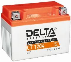 Мото аккумулятор DELTA CT1204, 70x114x87 мм