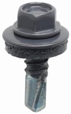 Саморезы 5,5х19 кровельные, сверло, серый графит RAL 7024 250 шт., 8