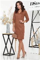 Платье DS, коричневый, 44 — фото 2