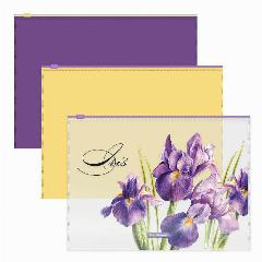 Набор из 3 zip-пакетов пластиковых ErichKrause® Soft Iris, A4, полупрозрачный, ассорти 55123, микс