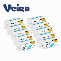 Полотенца бумажные в пачках V-сл. Veiro Home (Soft Pack) 2 слоя, 132 листа. 10 пачек, 21 х 21.6