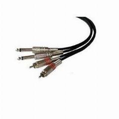 Кабель аудио 2xJack - 2xRCA NORDFOLK NRJ154 0.5m, черный
