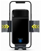 Автомобильный держатель с солнечной батарей Baseus Smart Solar Power Wireless Car Mount Electric Holder, Черный, SUZG000001 — фото 3