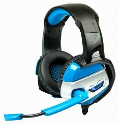 Игровая гарнитура Dialog Gan-Kata HGK-37L BLUE - с подсветкой и регулятором громкости, черно-синяя