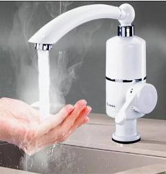 Проточный кран-водонагреватель белый/ проточный водонагреватель