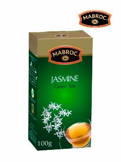 Чай зелёный цейлонский ТМ "Mabroc" - Жасмин, крупнолистовой, картон, 100 гр.