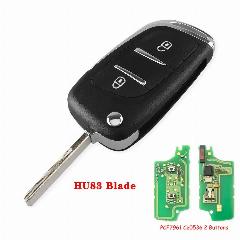 KEYYOU для Peugeot 307 308 408 407 3008 Partner HCA/VA2 Blade модифицированный дистанционный ключ 433 МГц ASK 2/3 кнопки Автомобильный ключ CE0523 ID46, 2BT CE0536 HU83
