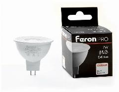 Лампа светодиодная Feron G5.3 7W 4000K матовая LB-1607 38186, цвет Белый/, материал /