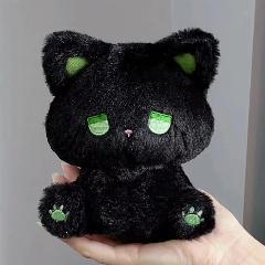 JIMITU Грустный медведь плюшевая игрушка 15 см, black -green, 15cm, Унисекс