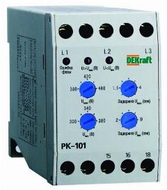 Реле контроля фаз Dekraft 380В тип01 серии РК-101 SchE 23300DEK