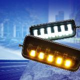 Подфарники (надфарники) светодиодные 11 LED комплект 2 шт Нива, LADA 4x4., черный, черный матовый, желтый — фото 2