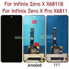 AMOLED/TFT черный 6,67 дюймов для Infinix Zero X X6811B ЖК-дисплей с цифровым преобразователем сенсорного экрана в сборе для Zero X Pro X6811, Zero X Pro X6811 TFT