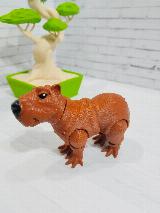 Капибара игрушка антистресс, подвижная,3D пластик, цвет коричневый, стеклянные глаза, 10x11 см — фото 4
