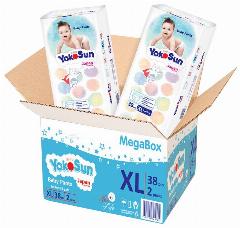YokoSun трусики XL, 12-20 кг, 38 шт, 2 уп.
