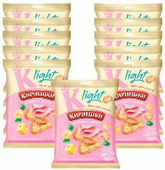 «Кириешки Light», сухарики со вкусом ветчины с сыром, 11 пачек по 33 г