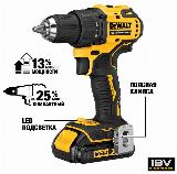 Дрель-шуруповерт DeWALT DCD708N-XJ Без АКБ и ЗУ, 2Ач, без АКБ, без ЗУ, 170x160 мм, желтый/черный — фото 4