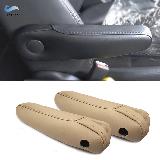 Для Honda Odyssey 2004, 2005, 2006, 2007, 2008, 2009, 2010, 2011, 2012, кожаный подлокотник, ручка, защитный чехол, черный/бежевый/серый, Black — фото 2