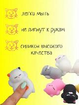 Сквиши набор 3 штуки черный, розовый, белый, черный, фуксия, белый — фото 3