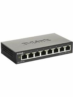 Коммутатор сетевой D-Link DGS-1100-08V2/A1A, 8 портов, поддержка SNMP, LAN 100 Мбит/сек, 4000