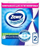 Полотенца бумажные Zewa 1/2 листа, 2 рулона, белый, 25 х 22.7 — фото 1