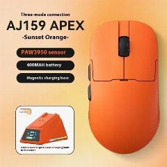 Беспроводная мышь AJAZZ AJ159 APEX, 3 режима, 400 мАч, 8 к, PixArt PAW3950, оранжевая.