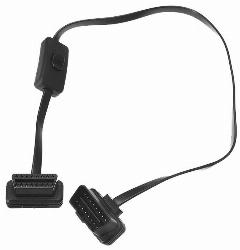 Удлинитель OBD 2 с выключателем питания, 670 мм, черный