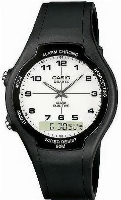 Наручные часы CASIO, черный/белый, 38.6x45 мм