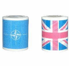 Набор "АнглоСаксы": Туалетная бумага флаги (Британия + НАТО)., разноцветный