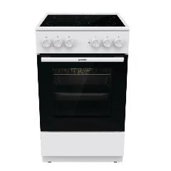 Электрическая плита Gorenje GEC5A41WG, 4 конфорки, стеклокерамическая поверхность, белая/черная, фиолетовый